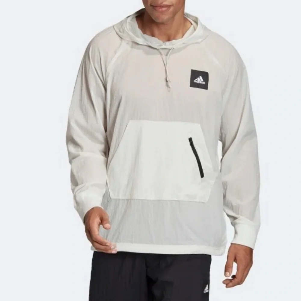 Adidas Originals Water Repellent Nylon Hoodie Pullover Medium